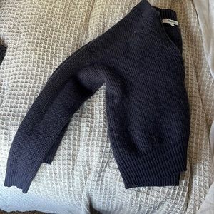 Navy Madewell half-zip sweater